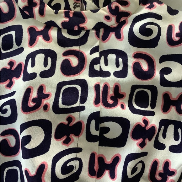 Vintage 60’s Print Top Size XS - Picture 4 of 8